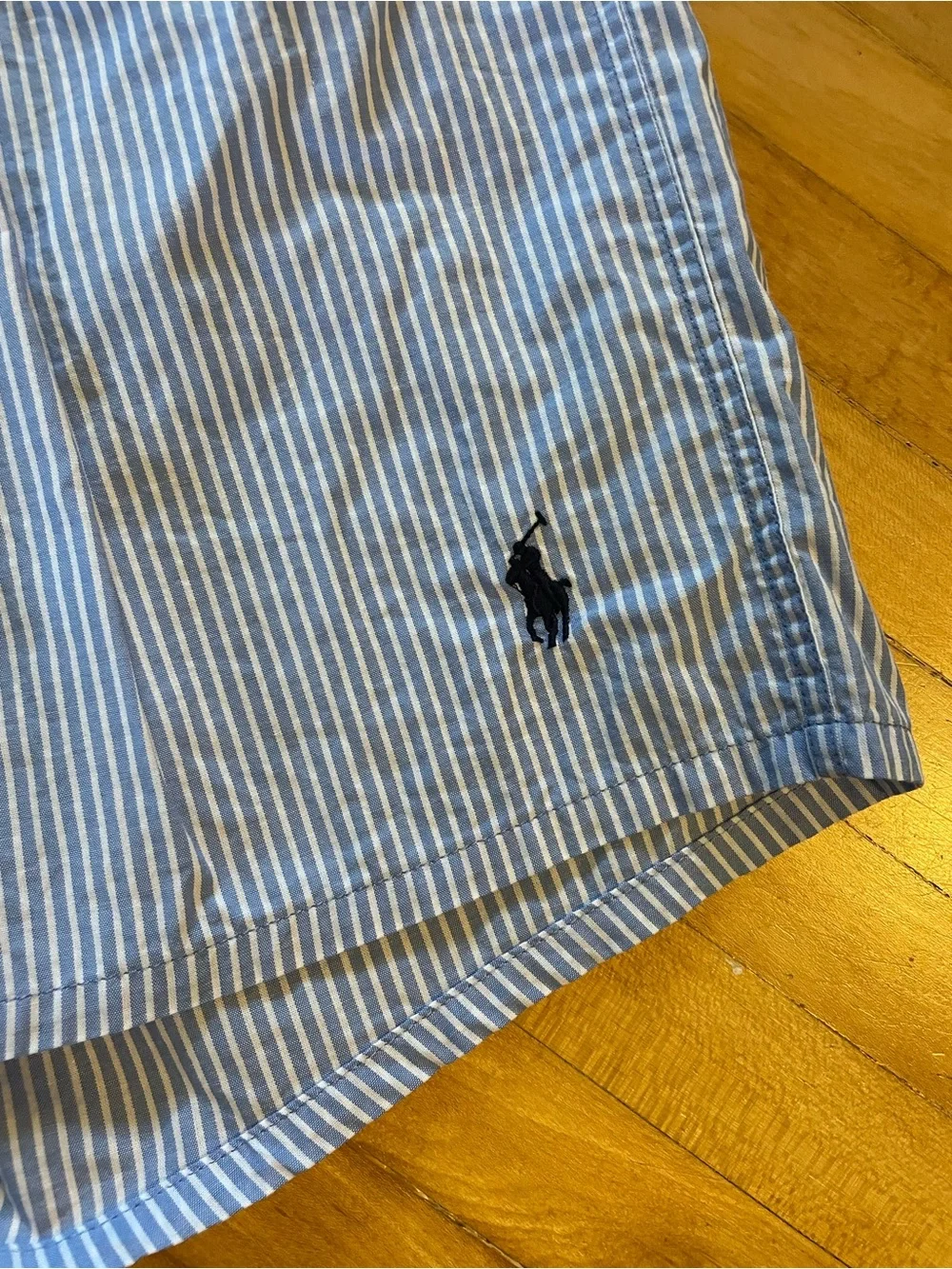 POLO RALPH LAUREN Boxer Shorts Blue White Stripe Sleep Loungewear Unisex Small